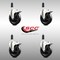 Service Caster 5 Inch 316SS Soft Rubber Swivel 1-1/8 Inch Expanding Stem Caster Set Lock Brake SCC-SS316TTLEX20S514-SRS-118-4 - alternate 3